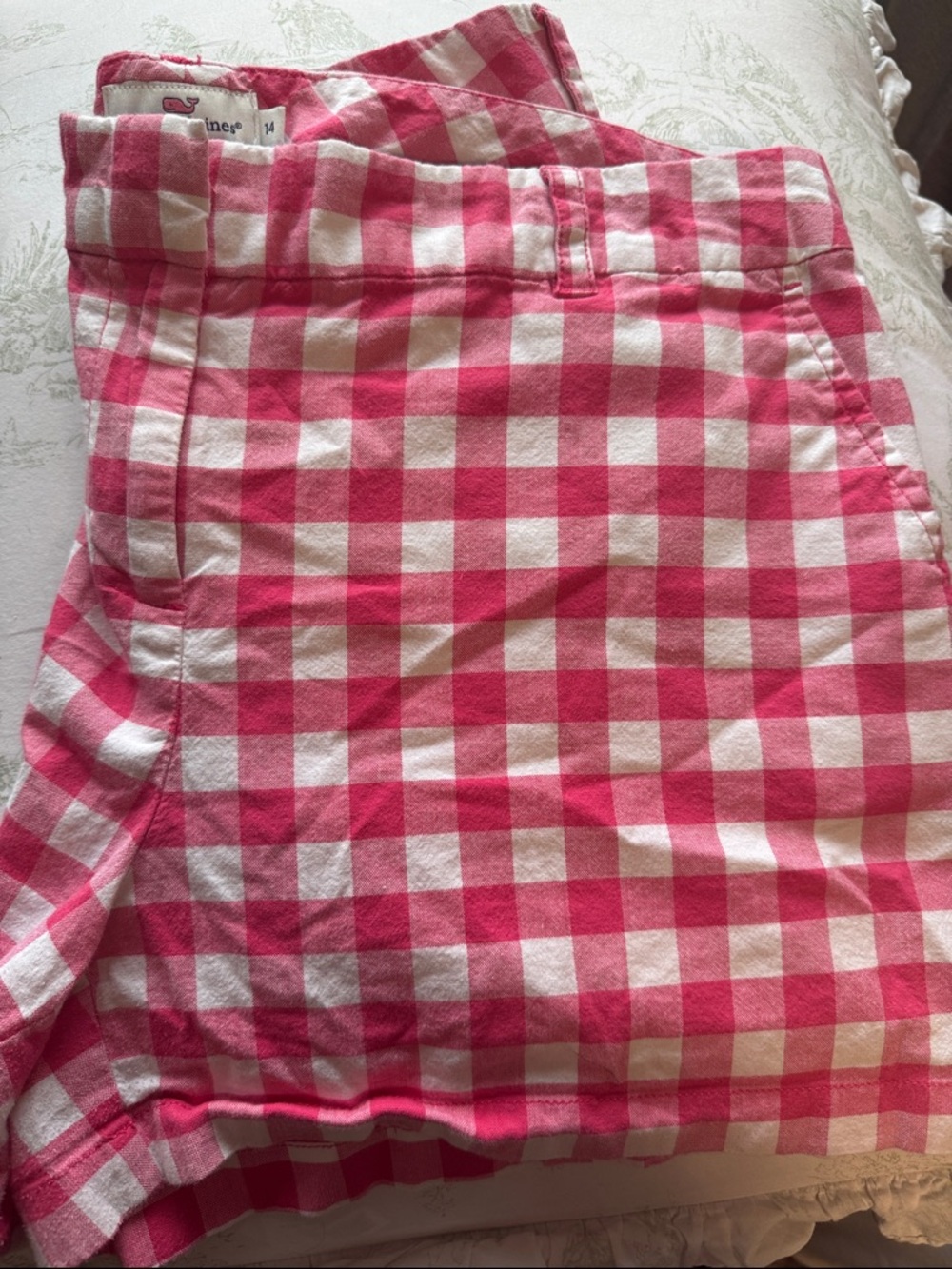 Vineyard VinePink and White Gingham Shorts